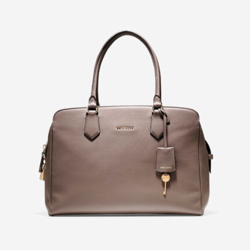 Cole Haan Gray Leather Tote Bag - Picture 6 of 10